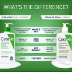 CeraVe Hydrating Facial Cleanser for Normal to Dry Skin, Paraben-Free - Available at AfnoBazar Nepal