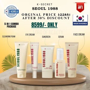 K-SECRET Complete 5-Piece Skin Correction and Protection Routine Set - Available at AfnoBazar Nepal
