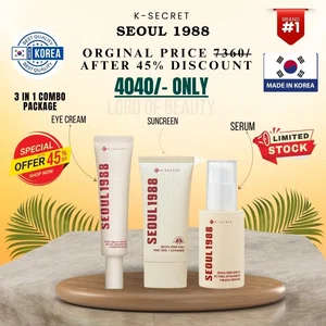 K-SECRET Retinal Serum, Eye Cream and Sunscreen 3-Piece Combo Set - Available at AfnoBazar Nepal
