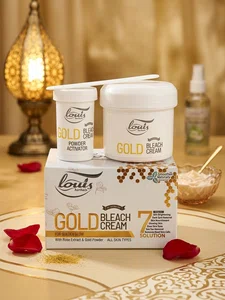 Louis Herbals Gold Bleach Cream, 7-in-1 with Rose Extract and Gold Powder - Available at AfnoBazar Nepal