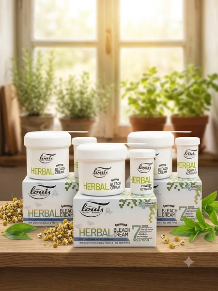 Louis Herbals Herbal Bleach Cream with Chamomile and Vitamin E, 7-in-1 - Available at AfnoBazar Nepal
