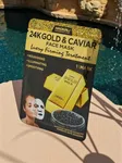 Wokali 24K Gold and Caviar Firming Face Mask, 10 Sheets - Available at AfnoBazar Nepal