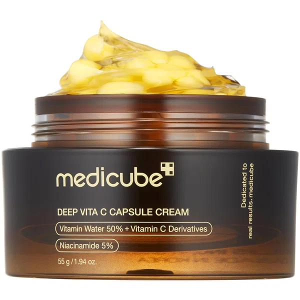 Medicube Deep Vita C Capsule Cream, 55g, with 5% Niacinamide - Available at AfnoBazar Nepal
