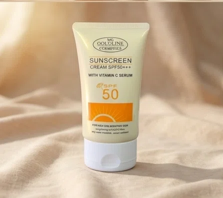 MG Goldline Sunscreen Cream SPF50+++ with Vitamin C Serum, 100ml - Available at AfnoBazar Nepal