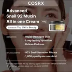 COSRX Advanced Snail 92 All In One Cream, 100g - Available at AfnoBazar Nepal