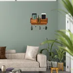 Wooden Sweet Home Wall-Mounted Key Holder with 6 Hooks, Mobile and Pen Stand - Available at AfnoBazar Nepal
