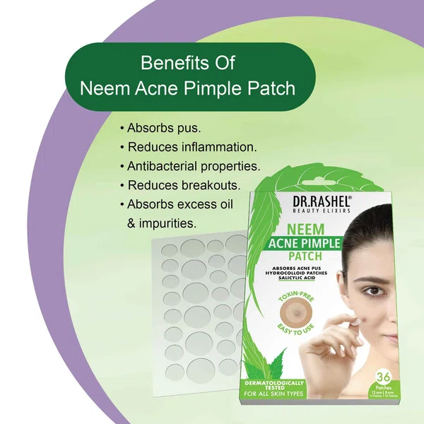 Dr. Rashel Neem Acne Pimple Patch with Salicylic Acid, 36 Patches - Available at AfnoBazar Nepal