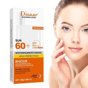 Disaar Sunscreen Lotion SPF 60+ PA+++, 50g, Oil Free and Waterproof - Available at AfnoBazar Nepal