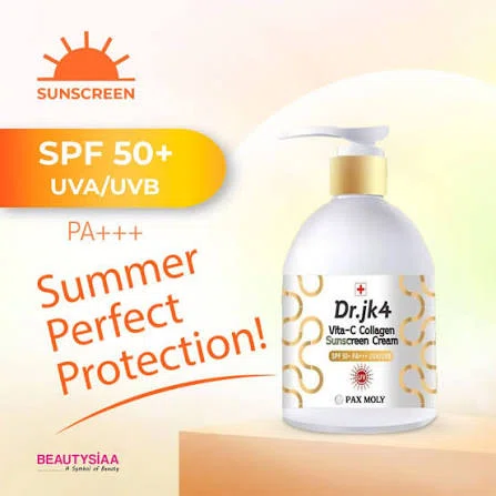 Dr.jk4 Vita-C Collagen Sunscreen Cream SPF50+ PA+++ - Available at AfnoBazar Nepal