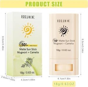 EELHOE SPF 50+ Matte Sun Stick with Mugwort and Camelia, 18g - Available at AfnoBazar Nepal