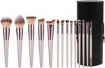 ETHEL BEILI Synthetic Makeup Brush Set with Storage Bag, 14 Pieces, Classic Black - Available at AfnoBazar Nepal
