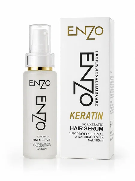 Enzo Professional Keratin Hair Serum, 50ml, Anti-Frizz and Heat Protection - Available at AfnoBazar Nepal