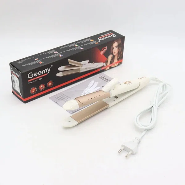 Geemy GM-2961 Professional 2-in-1 Hair Straightener and Curler - Available at AfnoBazar Nepal