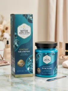 Eunomia 2-in-1 Hair Care Set, 1000ml Shampoo and Hair Mask, Amino Acid and Botox Formula - Available at AfnoBazar Nepal