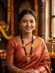 Gold Plated Mangalsutra with Black Beads - Available at AfnoBazar Nepal