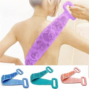 Silicone Back Scrubber for Shower, Dual-Sided Exfoliating Body Brush - Available at AfnoBazar Nepal