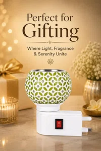 Glass Electric Kapoor Dani Diffuser, Model M06, with Auto Cut-Off - Available at AfnoBazar Nepal