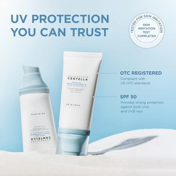 SKIN1004 Madagascar Centella Hyalu-Cica Water-Fit Sun Serum SPF50+ PA++++, 50ml - Available at AfnoBazar Nepal