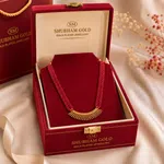 Gold Plated Red Beads Necklace with Pendant - Available at AfnoBazar Nepal