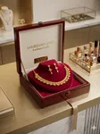 Gold-Plated Traditional Necklace Set with Earrings - Available at AfnoBazar Nepal