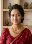 Gold-Plated Traditional Necklace Set with Earrings - Available at AfnoBazar Nepal