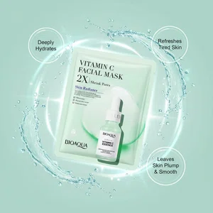Vitamin C Hydrating Facial Sheet Masks, Pack of 5 - Available at AfnoBazar Nepal