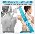 Silicone Back Scrubber for Shower, Dual-Sided Exfoliating Body Brush - Available at AfnoBazar Nepal