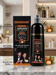 SWISWANN Argan Speedy Hair Color Shampoo, Natural Black, 420ml - Available at AfnoBazar Nepal