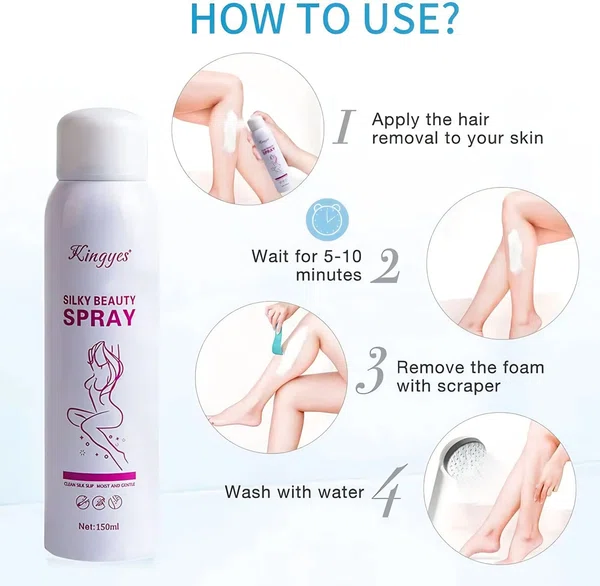 Kingyes Silky Beauty Hair Removal Spray - Available at AfnoBazar Nepal