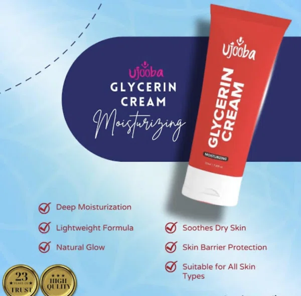 Ujooba Glycerin Moisturising Cream, 225ml, for Face and Body - Available at AfnoBazar Nepal