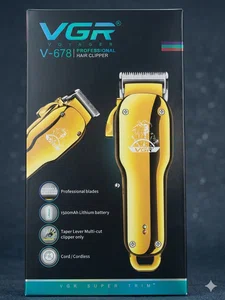 VGR V-678 Professional Cordless Hair Clipper with 1500mAh Battery - Available at AfnoBazar Nepal