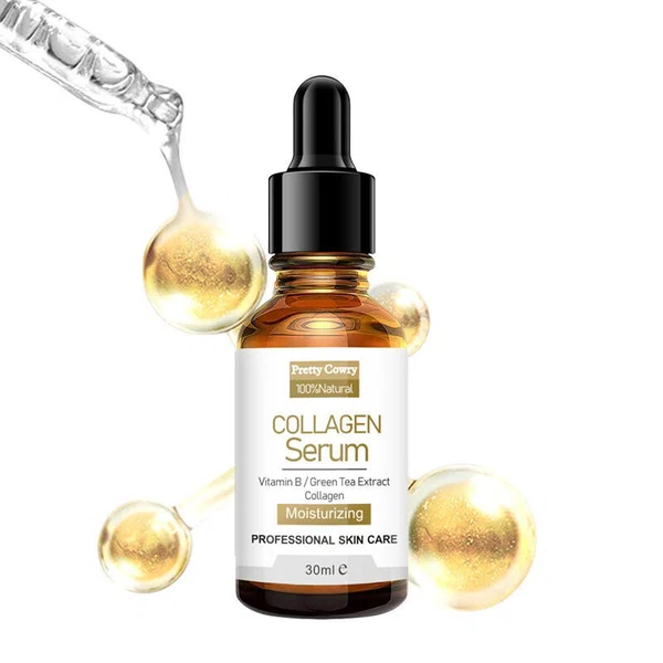 Pretty Cowry Natural Collagen Face Serum with Vitamin C, 30ml - Available at AfnoBazar Nepal