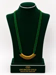Green Pote Mala with Gold Plated Pendant, Handmade Nepali Green Beads Necklace - Available at AfnoBazar Nepal