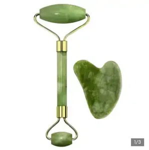 Jade Roller and Gua Sha Face Massager Set - Available at AfnoBazar Nepal
