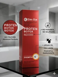 Sa-Sa Professional Protein Botox Shampoo, 900ml, with Argan Oil and Collagen - Available at AfnoBazar Nepal