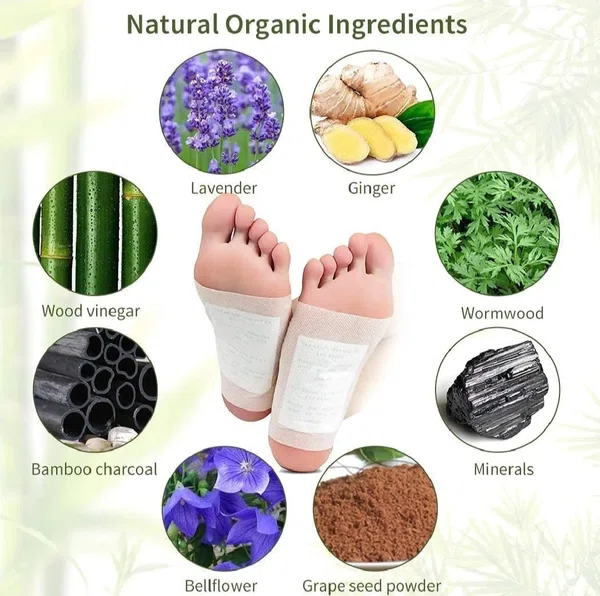 Kinoki Cleansing Detox Foot Pads, 10 Pads, Bamboo Vinegar Foot Patch - Available at AfnoBazar Nepal