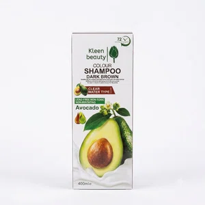 Kleen Beauty Colour Shampoo, Dark Brown, with Avocado and Plant Extracts - Available at AfnoBazar Nepal