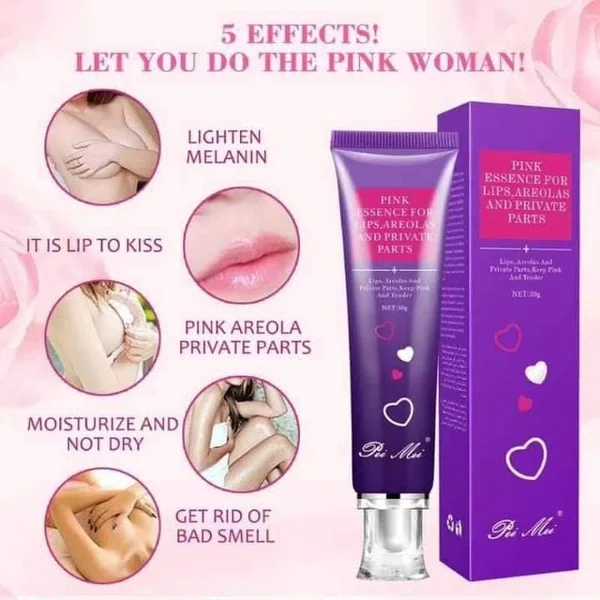 Pi Mei Pink Essence Cream for Lips, Areola and Intimate Areas, 30g - Available at AfnoBazar Nepal