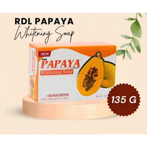 RDL Papaya Whitening Soap, 3 x 65g Value Pack, with Vitamins A, C and E - Available at AfnoBazar Nepal