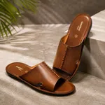 Goldstar ARI-5024 Tan Men's Slippers image 4