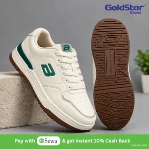 Goldstar LIOR-04 Offwhite/Green Men's Sneakers