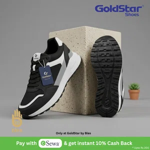 Goldstar AX-2EV White/Black Men's Casual Shoes