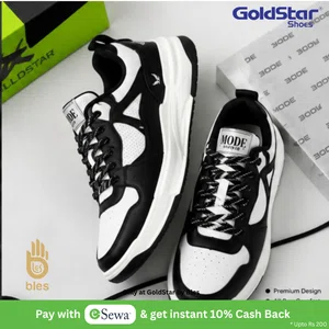 Walking Shoes for Men and Women Goldstar Unisex Sneakers Black White Casual