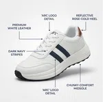 Goldstar White/Navy Men's Sneakers image 3