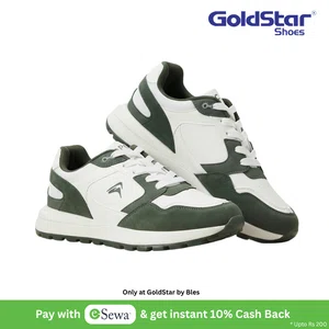Goldstar AX-2EV White/Green Men's Sneakers