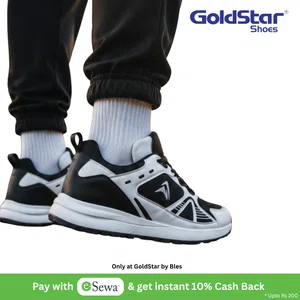 Goldstar AX-2HV White/Black Unisex Sports Shoes
