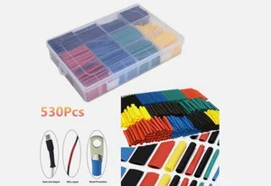 Heat Shrink Tube Kit, Multi-Size and Multi-Colour with Storage Case
