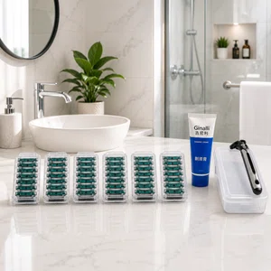 Men's Shaving Razor Kit with 6 Cartridges and Shaving Cream - Available at AfnoBazar Nepal