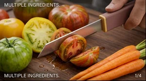 Stainless Steel Kitchen Knife Set with Comfortable Grip Handle - Available at AfnoBazar Nepal