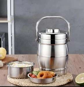 Stainless Steel Insulated Hot Pot Lunch Carrier with Handle, 1.6 L